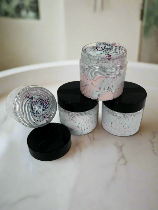 Cotton candy whipped soap